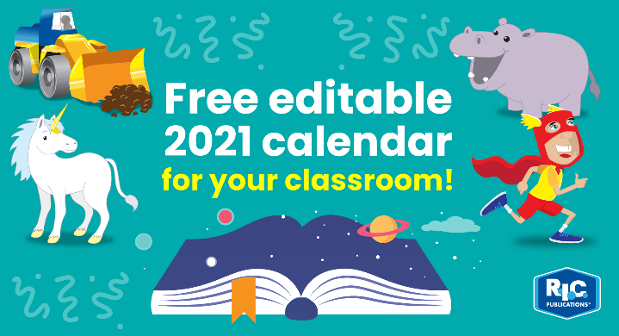 Free editable 2021 calendar pack