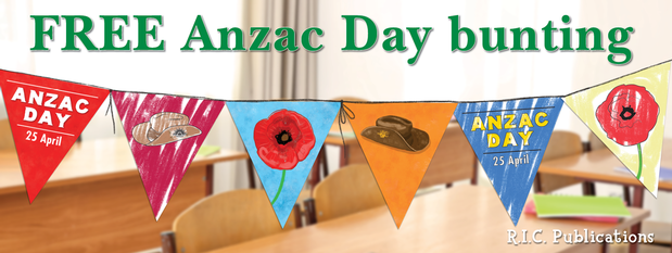 Anzac Day classroom bunting