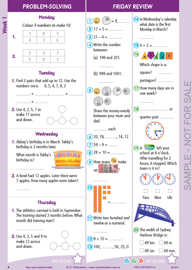 New Wave Mental Maths | Maths Workbook