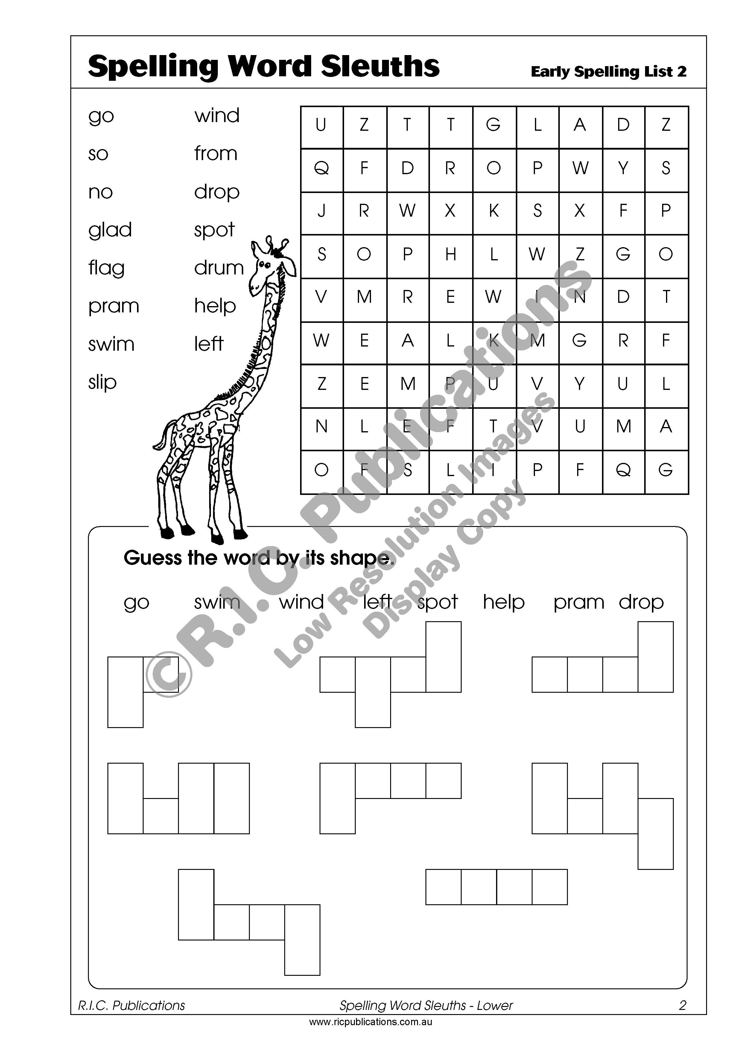 Phonics and Spelling Free Resources | English Resources | RIC Publications Australia