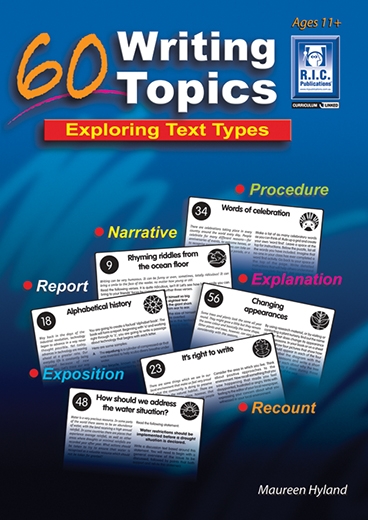 圖片 60 writing topics – Exploring text types – Ages 11+