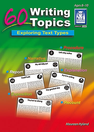 圖片 60 writing topics – Exploring text types – Ages 8–10