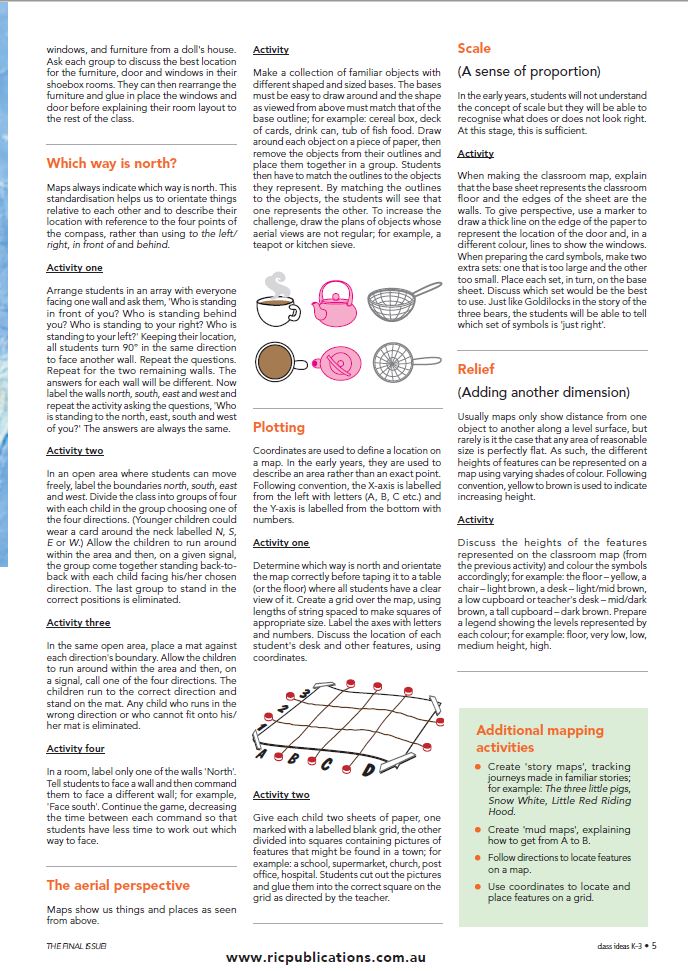 Teaching mapping skills RIC Publications Freebie