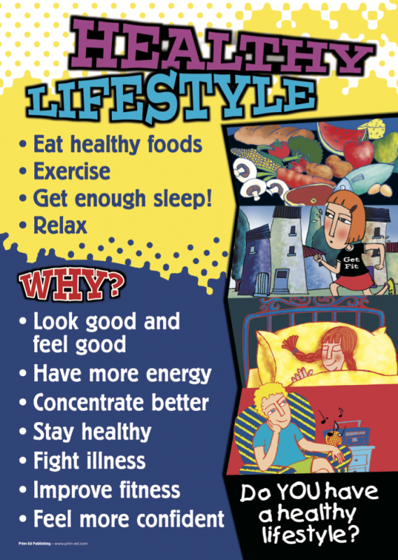 7059 Healthy lifestyle Poster Freebie