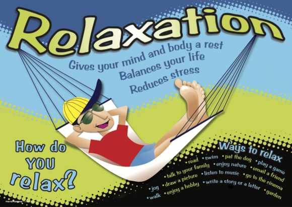 7059 Relaxation is the key to a healthy lifestyle poster